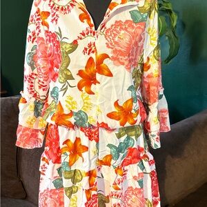 Floral Print Dress with Vibrant Colors